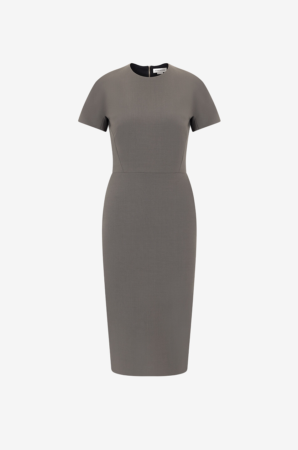 Fitted T-Shirt double wool crepe sheath dress