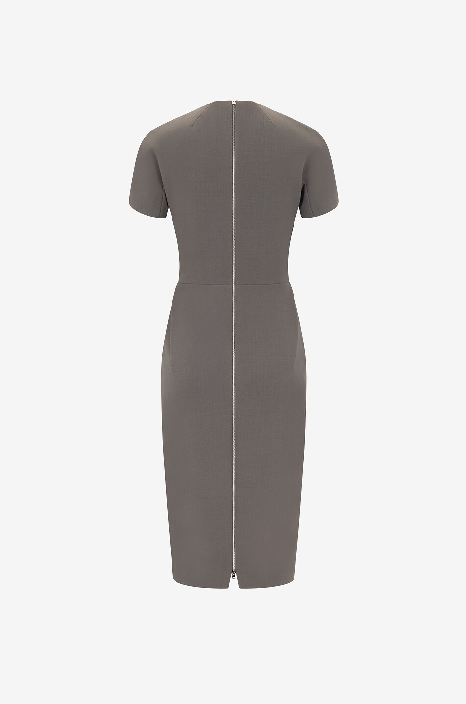 Fitted T-Shirt double wool crepe sheath dress