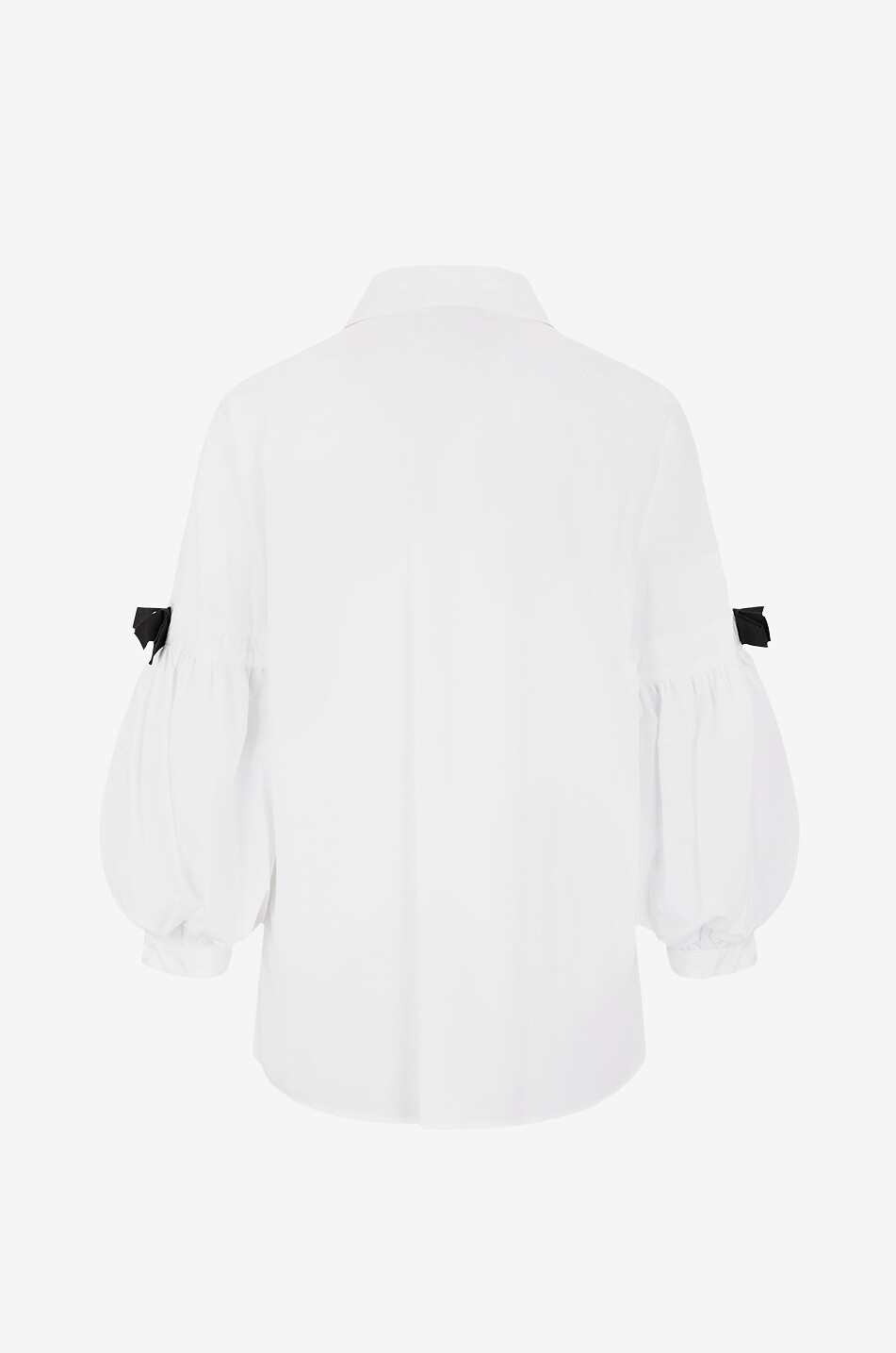 Anael poplin shirt with puff sleeves