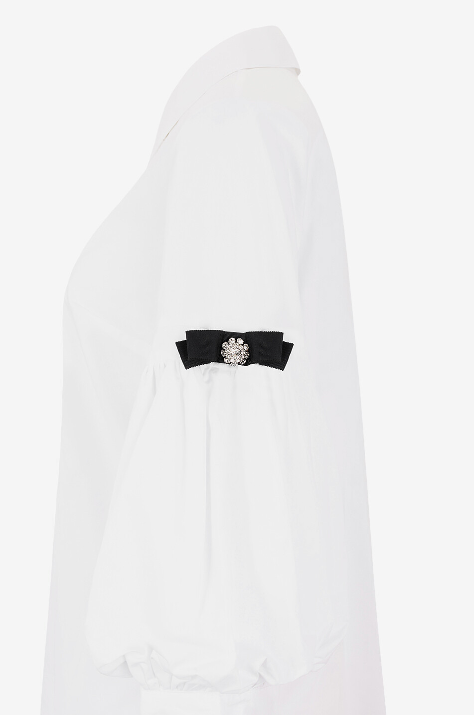 Anael poplin shirt with puff sleeves