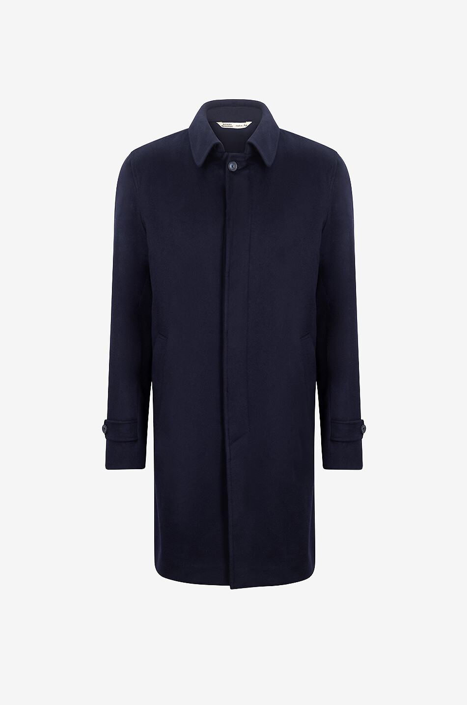 Cashmere single-breasted coat