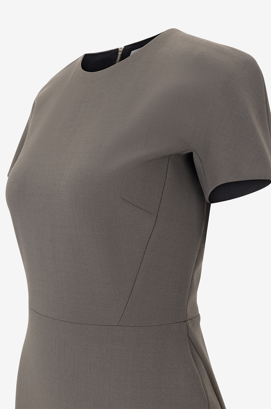 Fitted T-Shirt double wool crepe sheath dress