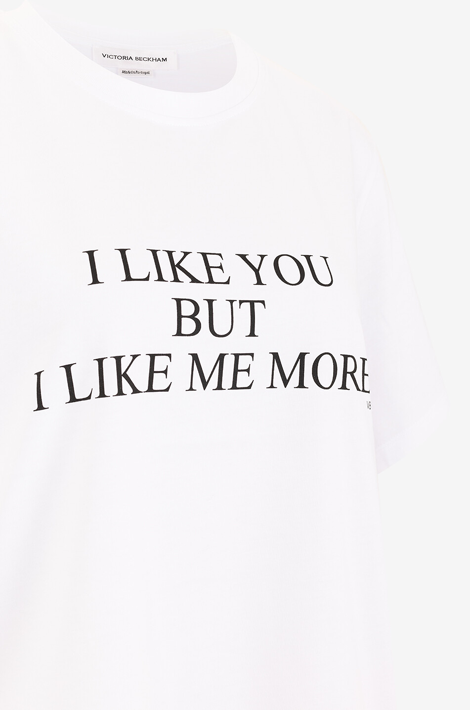 VICTORIA BECKHAM I like you but I like me more organic cotton loose-fit T-shirt Women WHITE 3