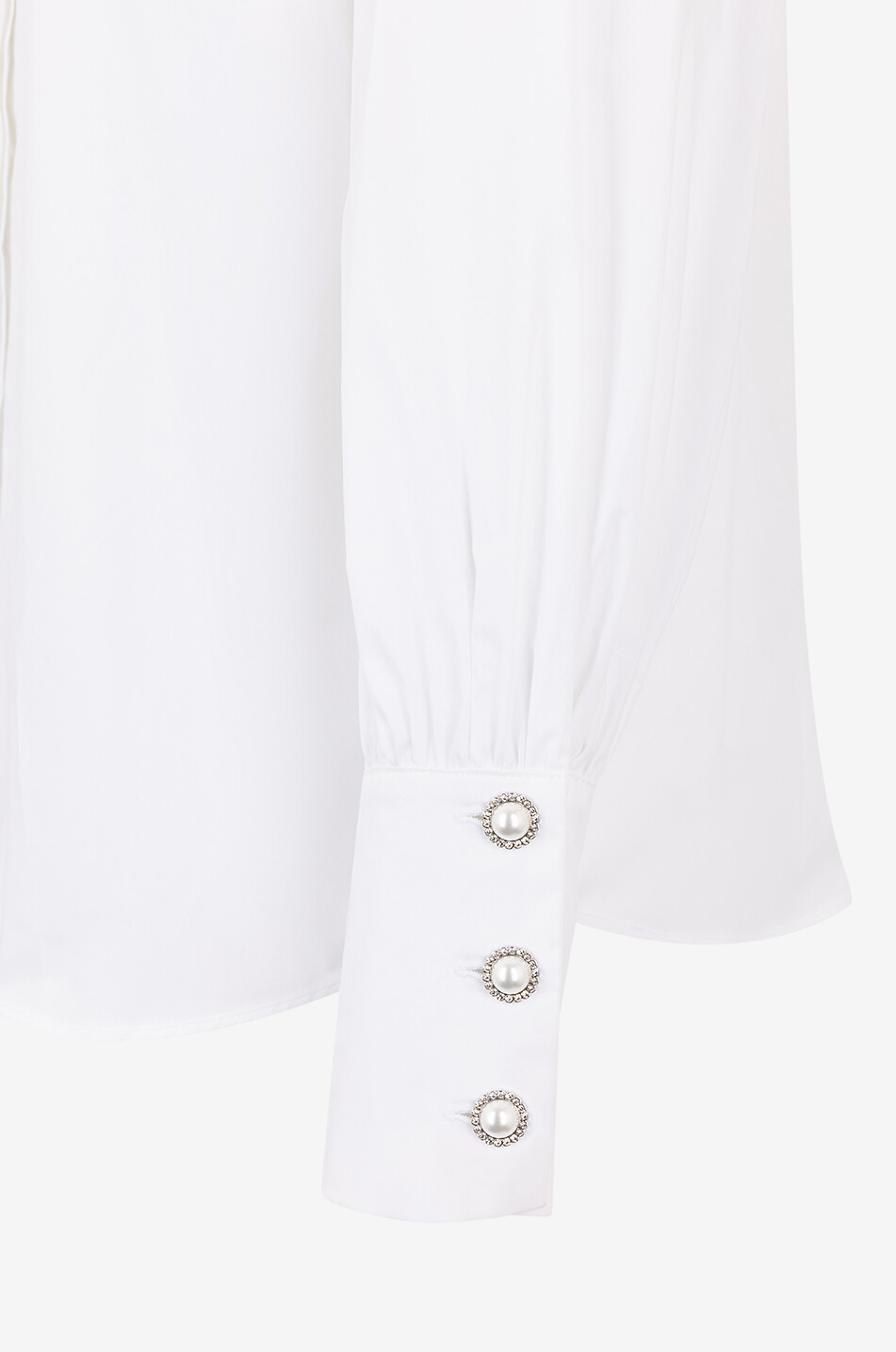 Anael poplin shirt with decorative buttons