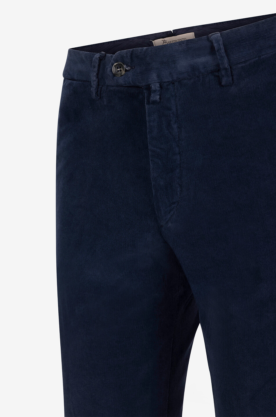 B SETTECENTO Slim Hose aus Baumwolle Velluto 3000 Herren DUNKELBLAU 3