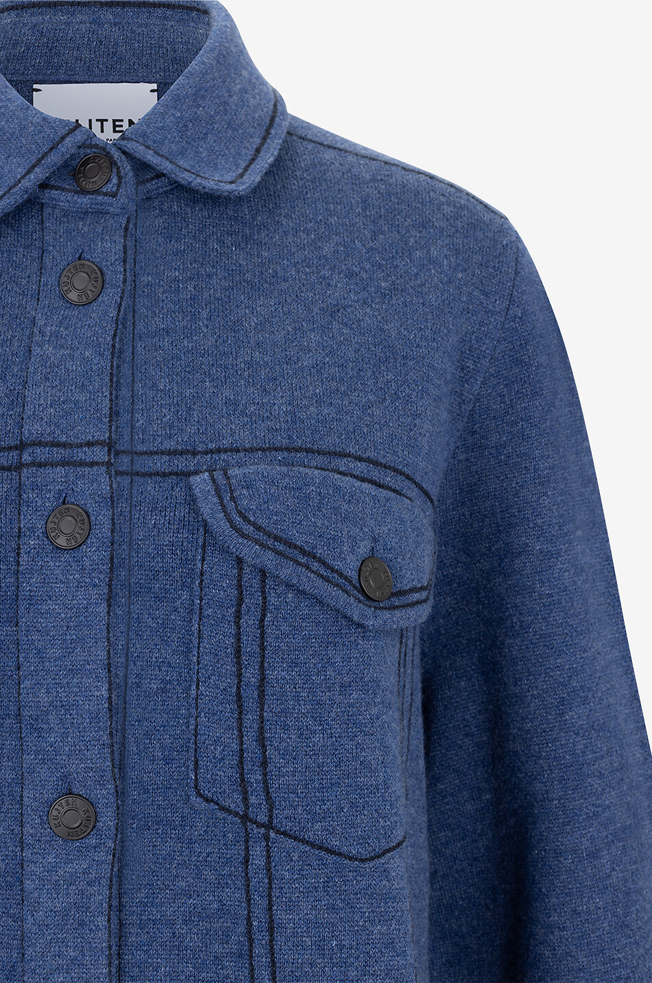 KUJTEN Strick-Hemdjacke aus Kaschmir Gigi Damen BLAU 3