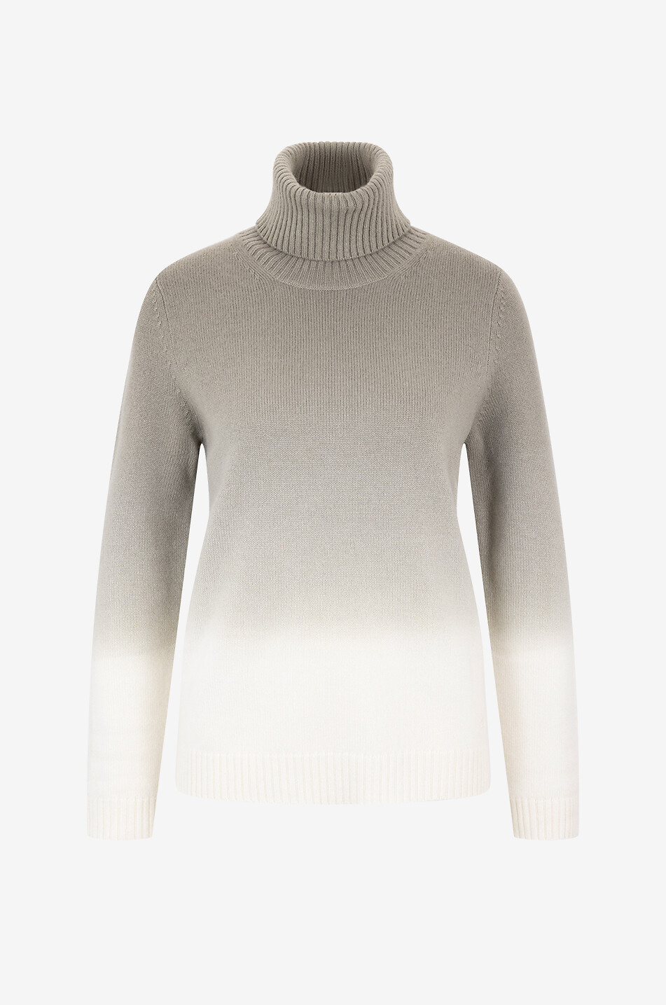 KUJTEN Pull à col roulé en cachemire Mochi Dip Dye Femme KAKI 1