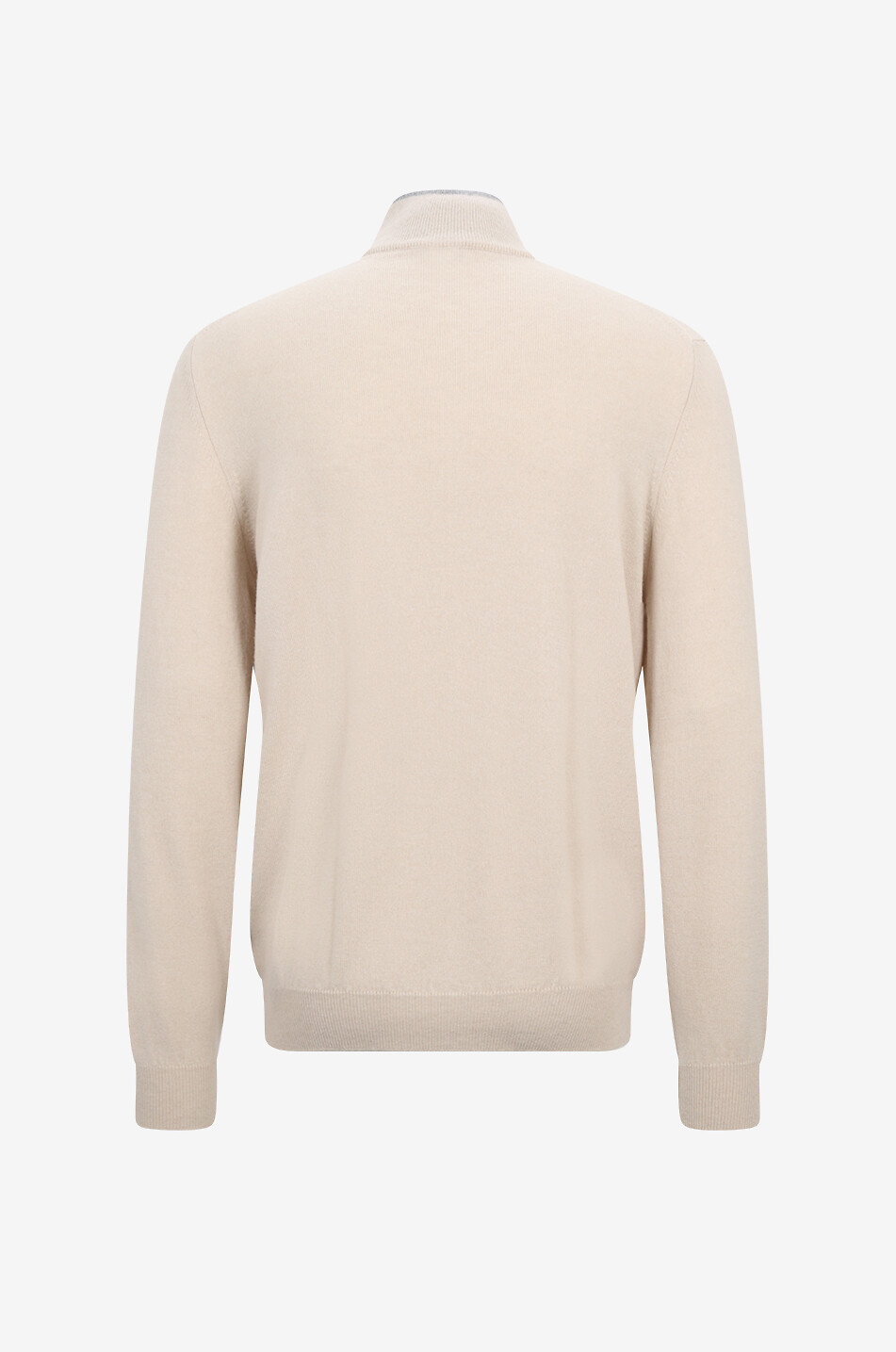 FEDELI Pull à col montant en cachemire Favonio Homme Beige clair 2