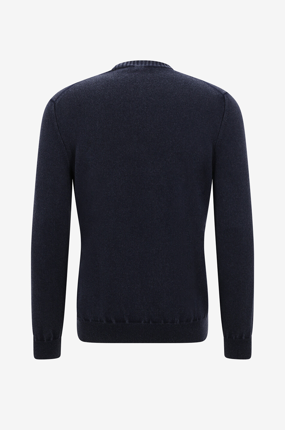 FEDELI Pull col rond en cachemire Argentina Homme BLEU FONCE 2