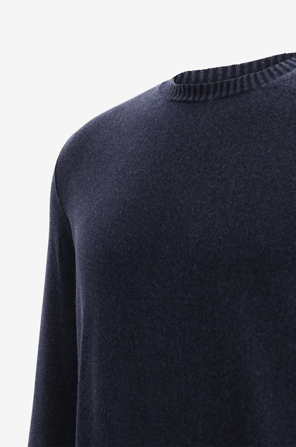 FEDELI Pull col rond en cachemire Argentina Homme BLEU FONCE 3