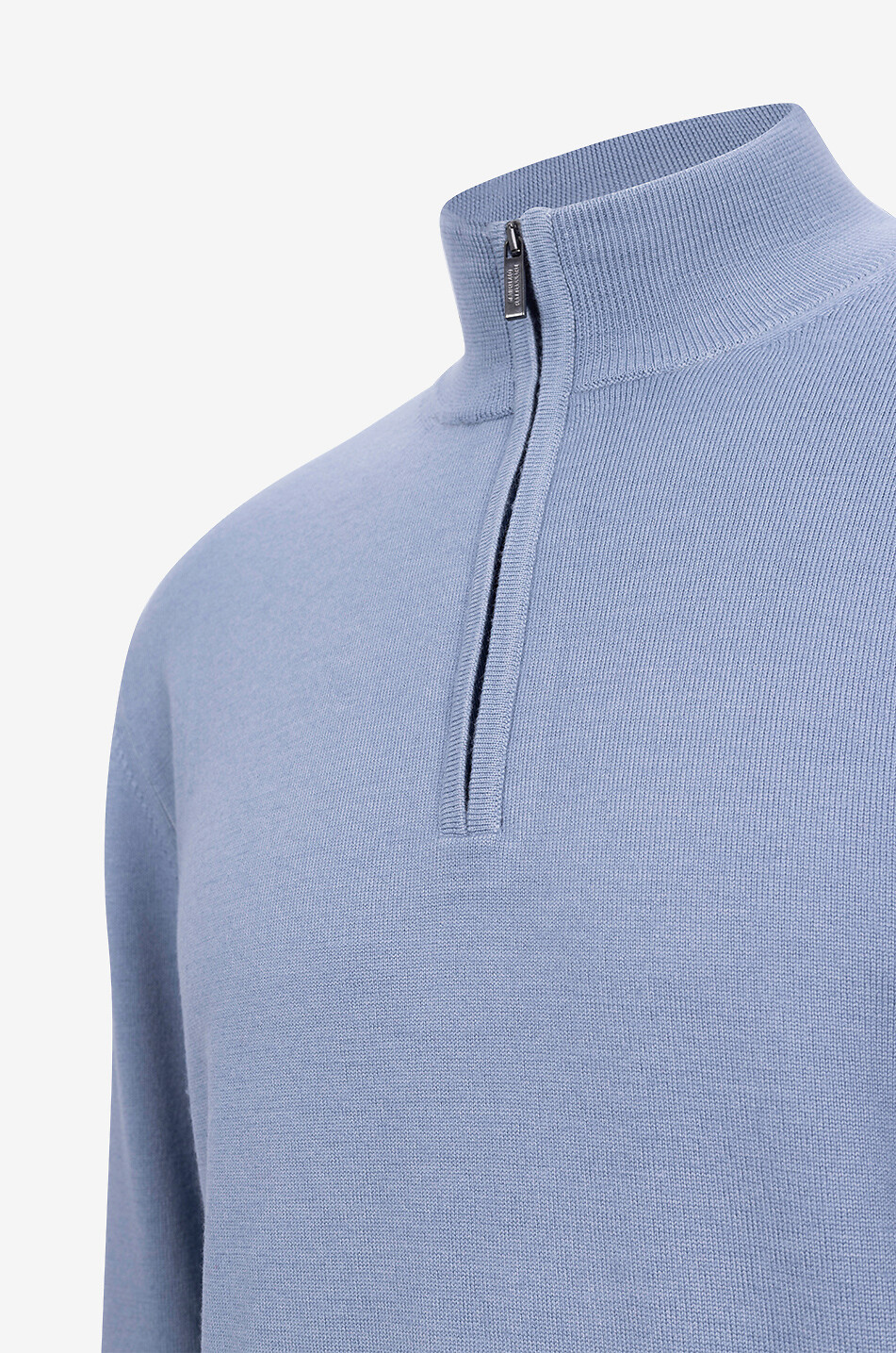 Virgin wool high-neck jumper