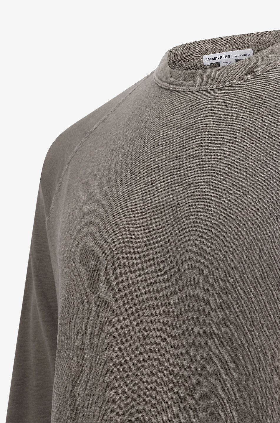 JAMES PERSE Sweat-shirt à col rond jersey flammé Homme VERT 3