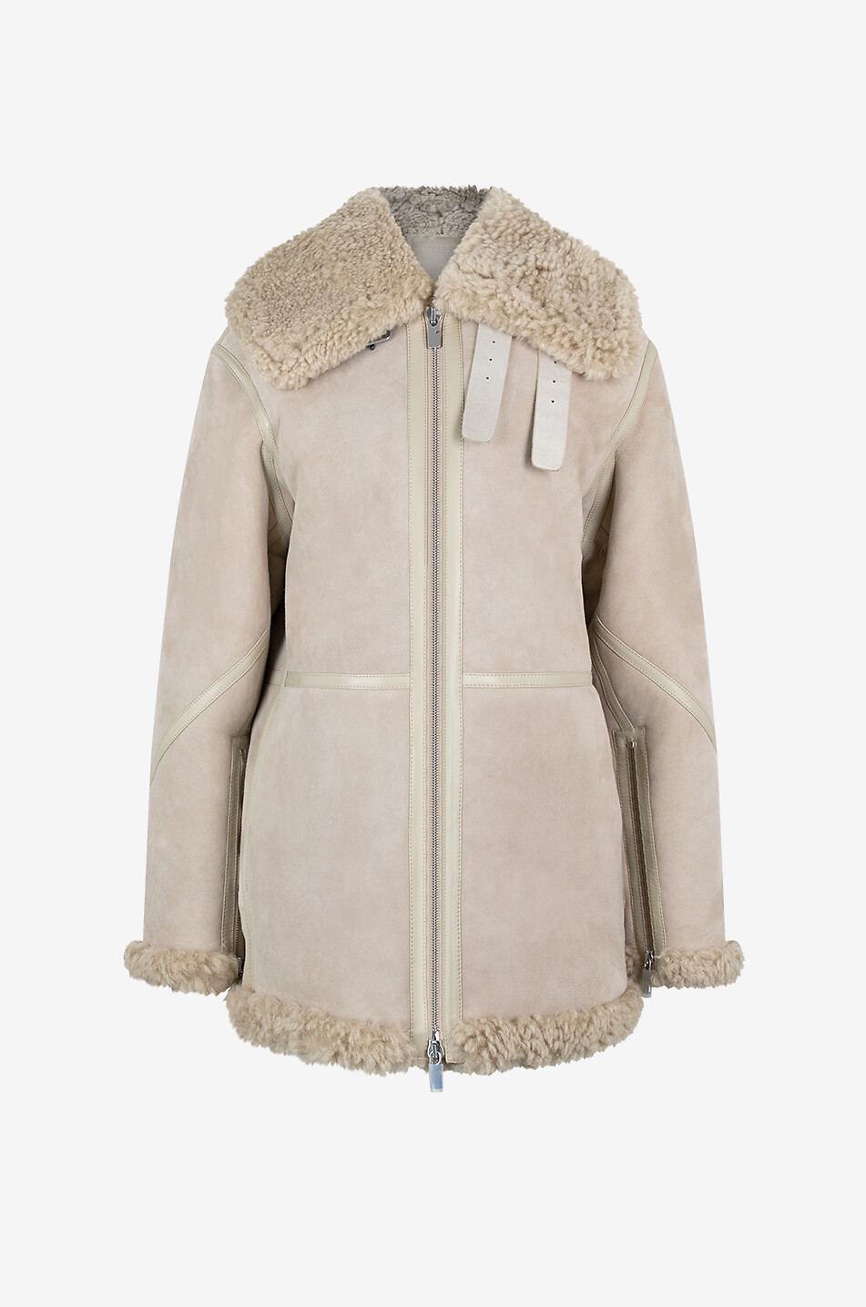 Burberry aviator shearling jacket hotsell