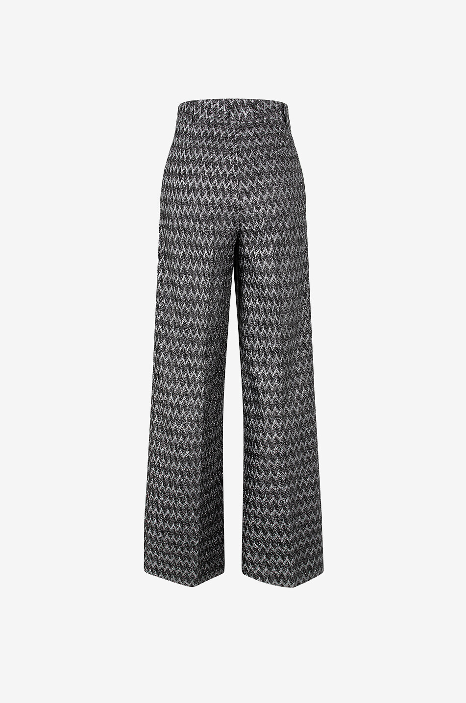 Bundfaltenhose aus Fischgrät-Lurex-Jacquard