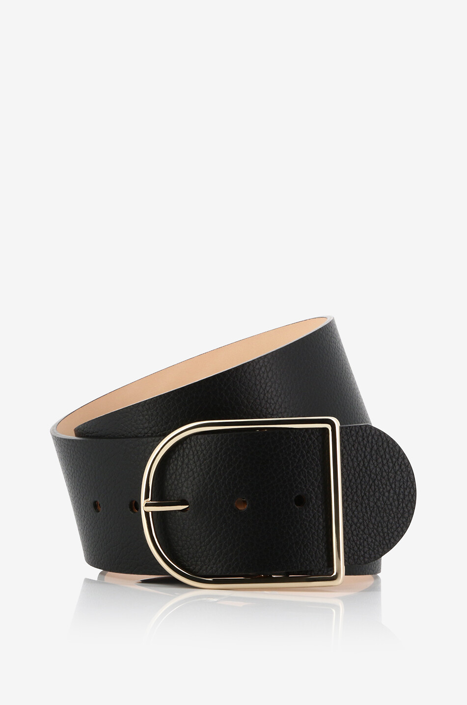 Smooth cow leather belt - 60 mm