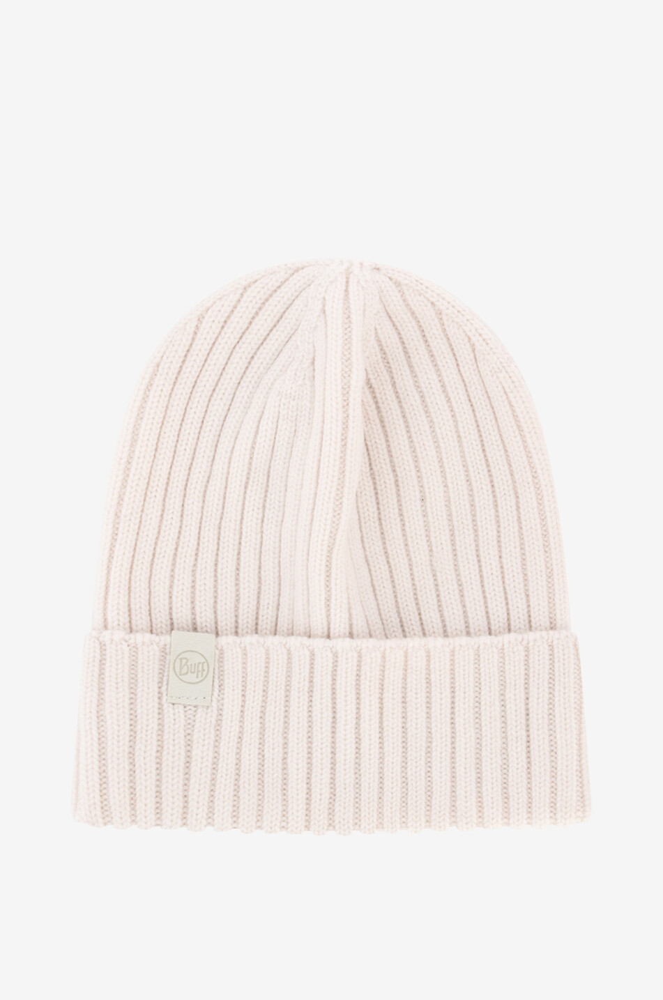 BUFF Norval merino wool rib knit beanie Women WHITE 1