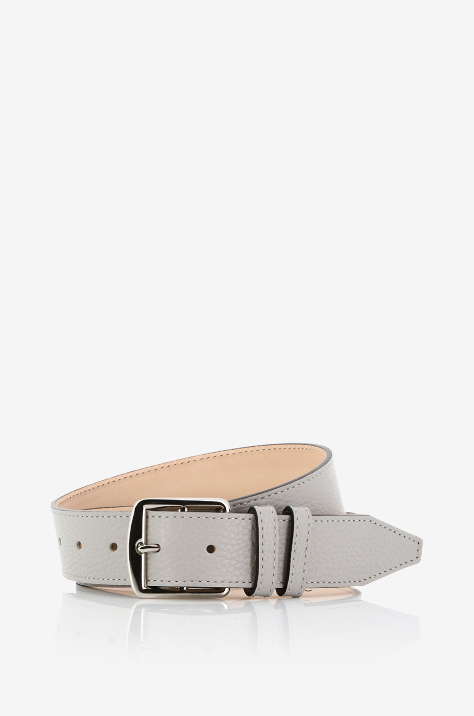 Ceinture Femme River Island En Cuir Souple Blanc - Boucle Classique, Neuve Sans étiquette