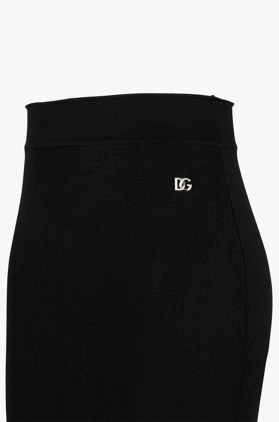 DOLCE & GABBANA Jupe crayon en maille Milano DG Femme NOIR 3