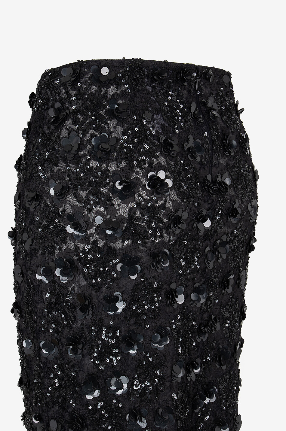 DOLCE & GABBANA Bleistiftrock aus Spitze mit Pailletten Damen SCHWARZ 3