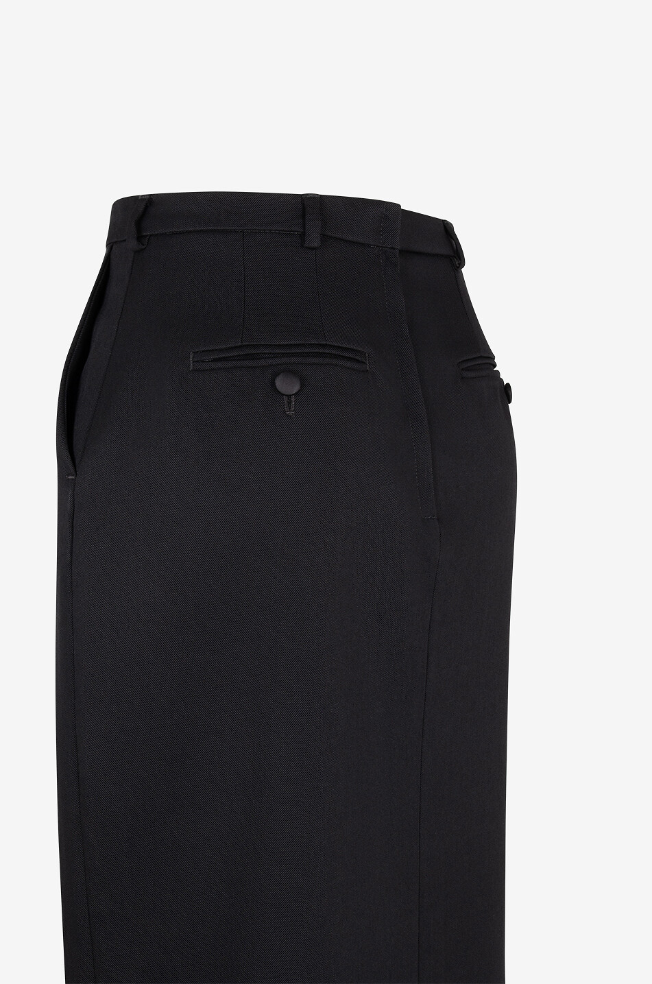 Wool gabardine pencil skirt with slit - DOLCE & GABBANA