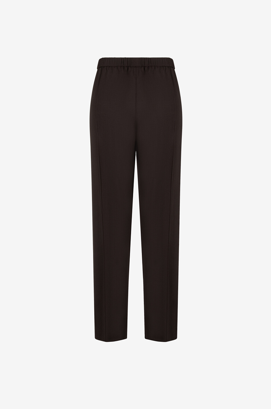 Verkürzte Joggerhose aus Wollmix mit Perlen