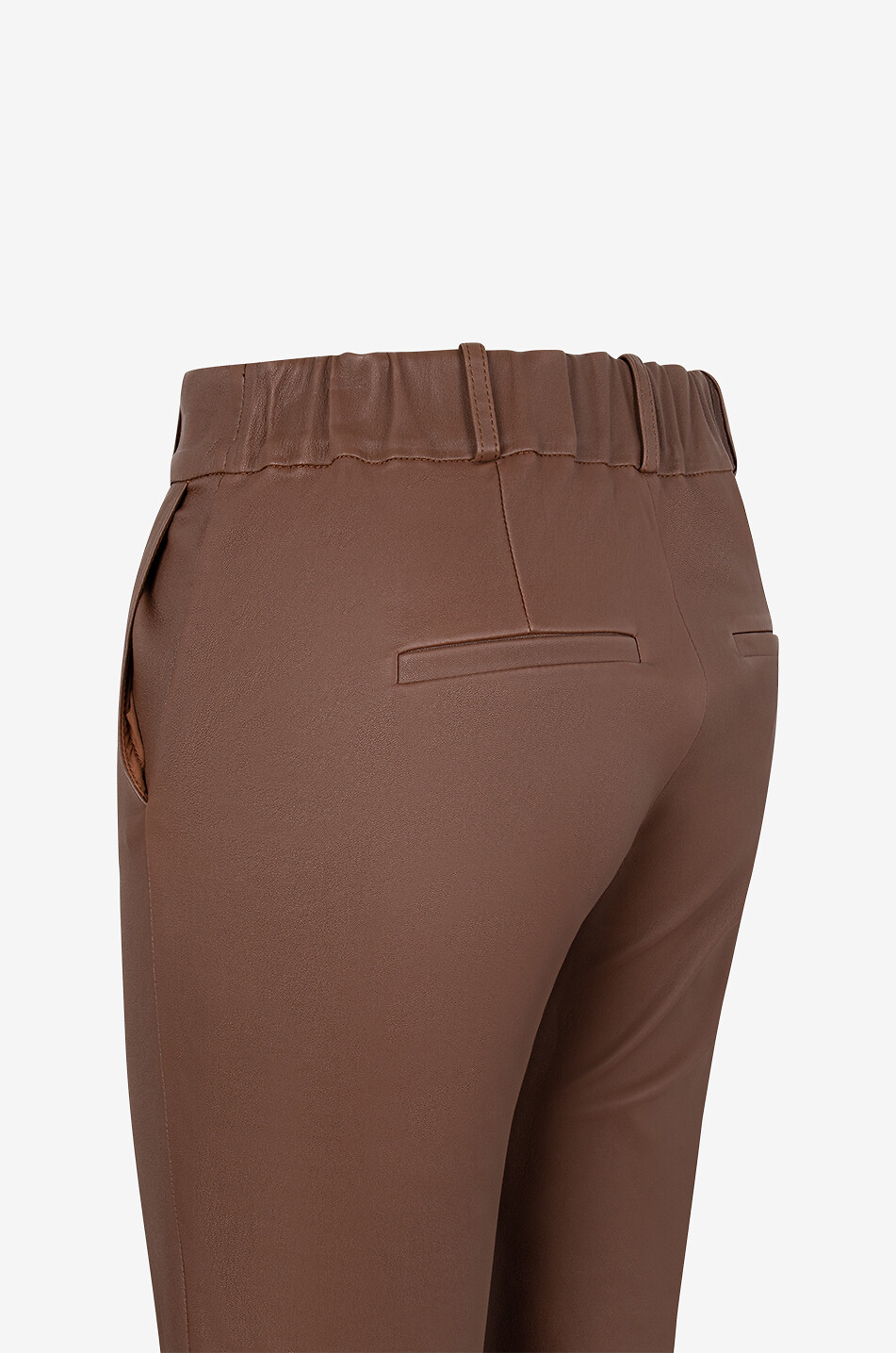 ARMA Jenna slim fit stretch nappa leather trousers Women DARK BROWN 3