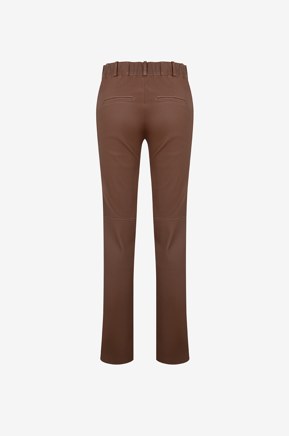 Jenna slim fit stretch nappa leather trousers