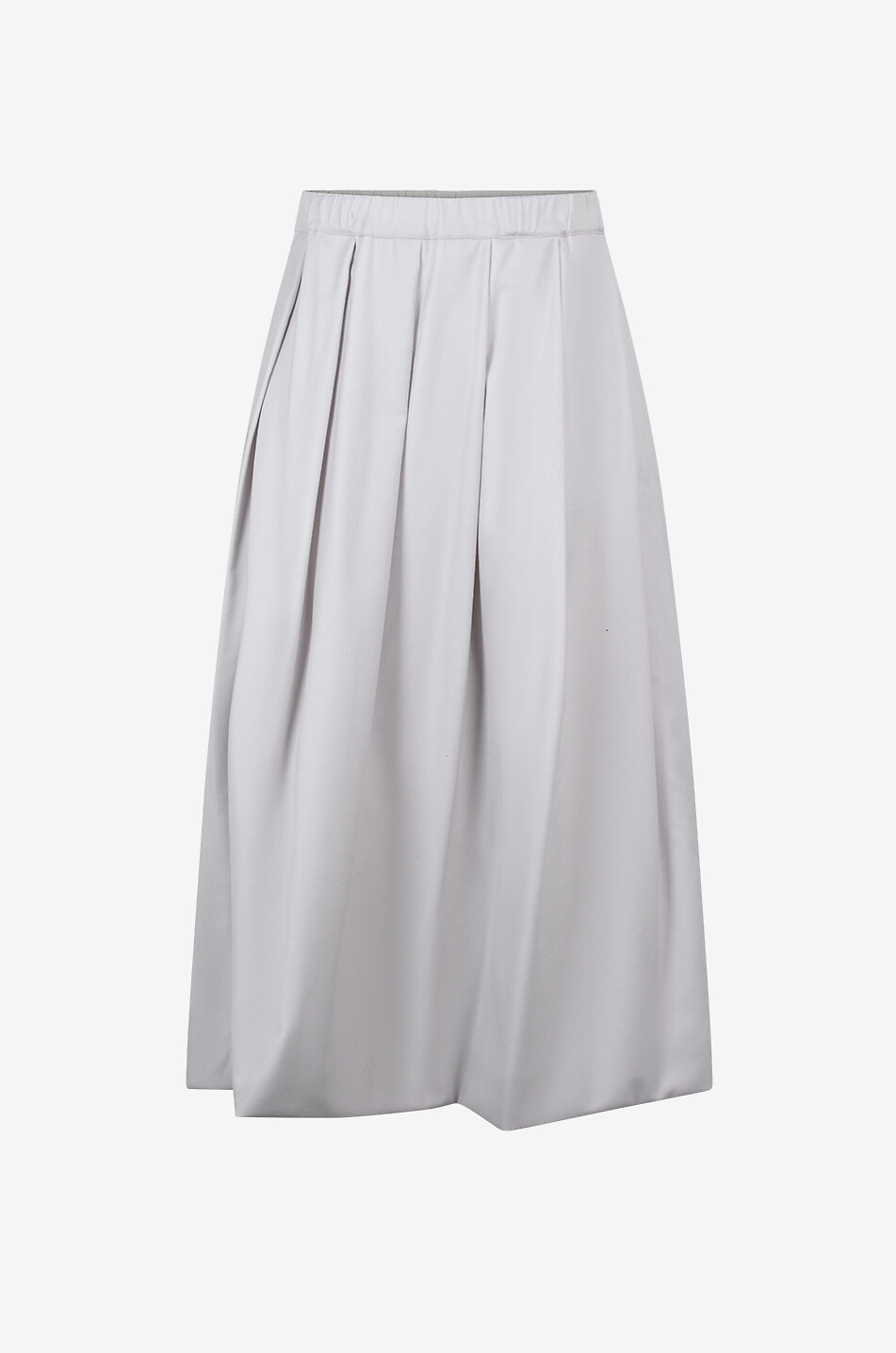 FABIANA FILIPPI Plissierter Midirock aus Wolltwill Damen Hellbeige 1