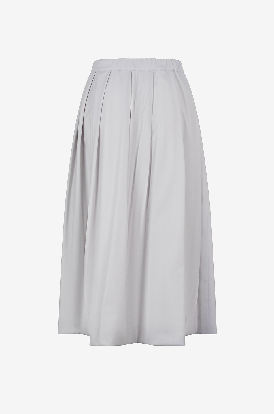 FABIANA FILIPPI Plissierter Midirock aus Wolltwill Damen Hellbeige 2