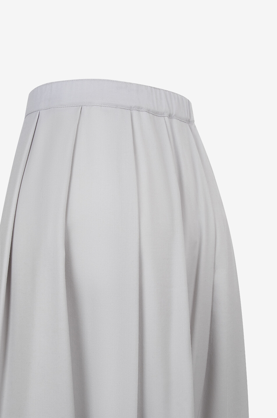 FABIANA FILIPPI Plissierter Midirock aus Wolltwill Damen Hellbeige 3