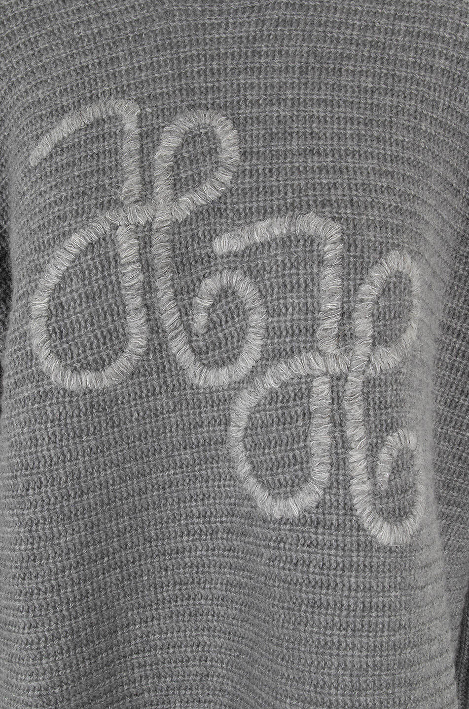 HEMISPHERE Pullover aus Kaschmir mit Trichterkragen und Monogrammstickerei Damen MITTELGRAU 3