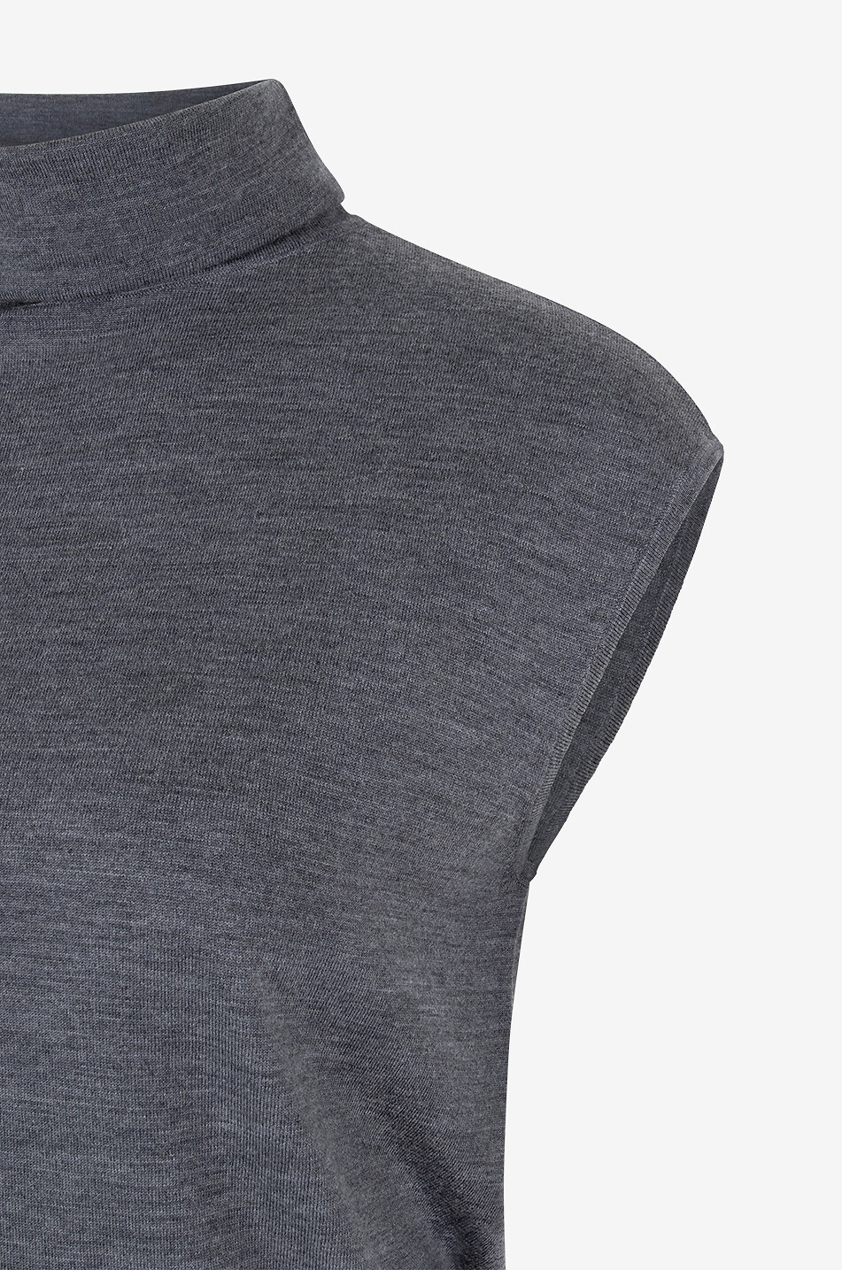 HEMISPHERE Merino wool sleeveless jumper Women DARK GREY 3