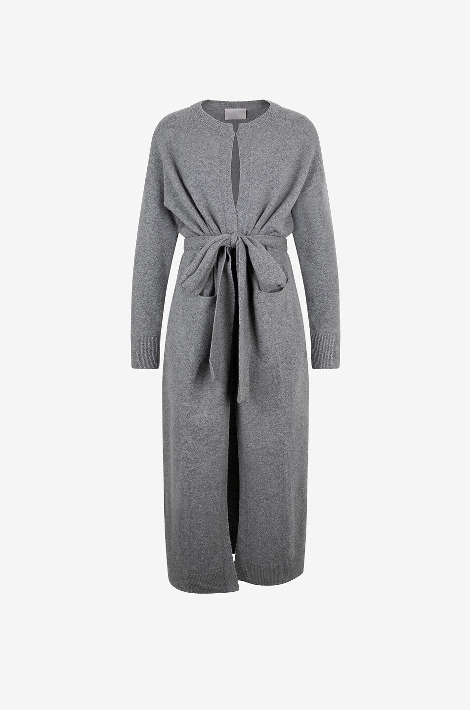 HEMISPHERE Cardigan long en cachemire Femme GRIS 1