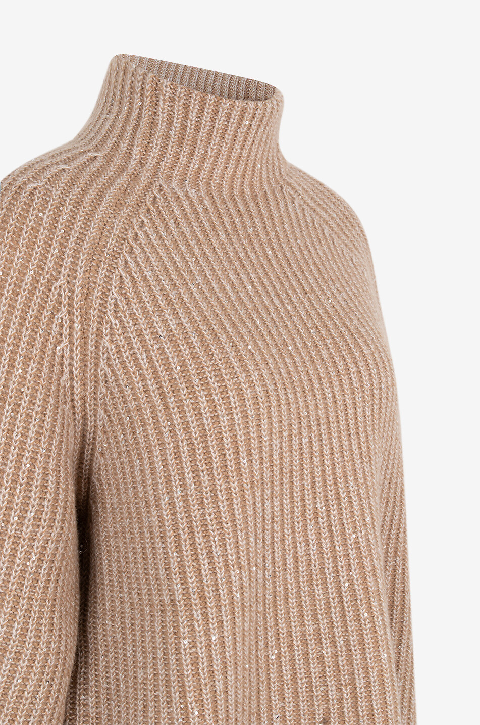 HEMISPHERE Pullover aus Kaschmir mit Pailletten Damen KAMELFARBEN 3