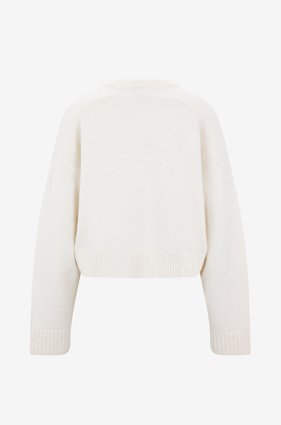 LOULOU STUDIO Bruzzi wool and cashmere round neck jumper Women EGGSHELL 2