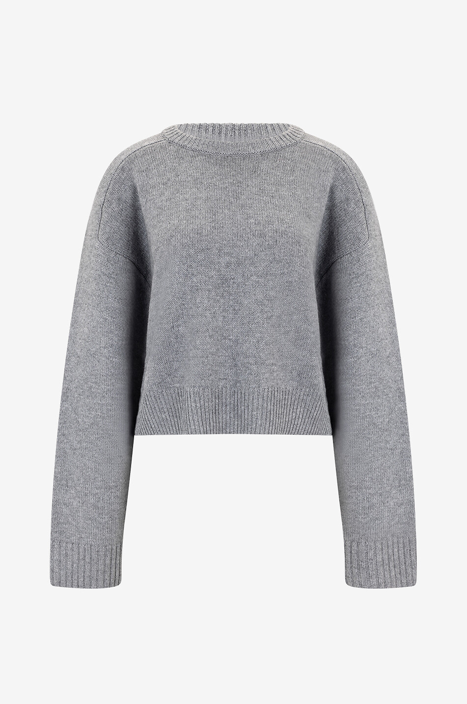 LOULOU STUDIO Bruzzi wool and cashmere round neck jumper Women GREY 1