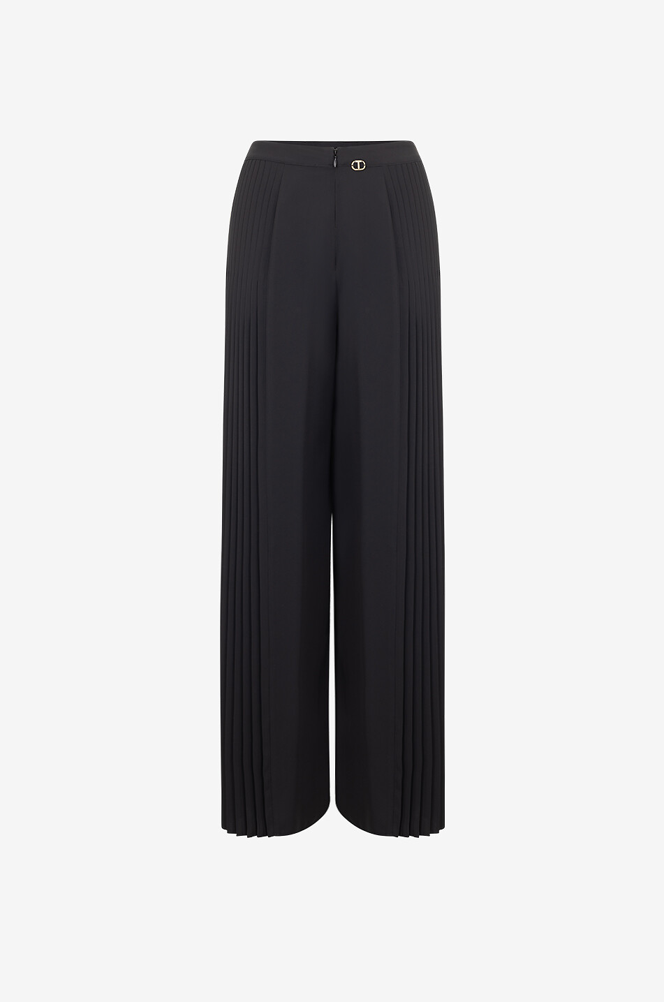 Hose mit weitem Bein und Falten