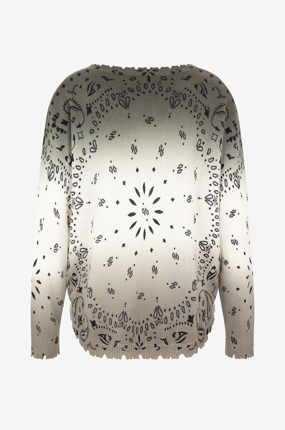 KUJTEN Pullover mit Rundhalsausschnitt aus Kaschmir Malo Damen KHAKI 2