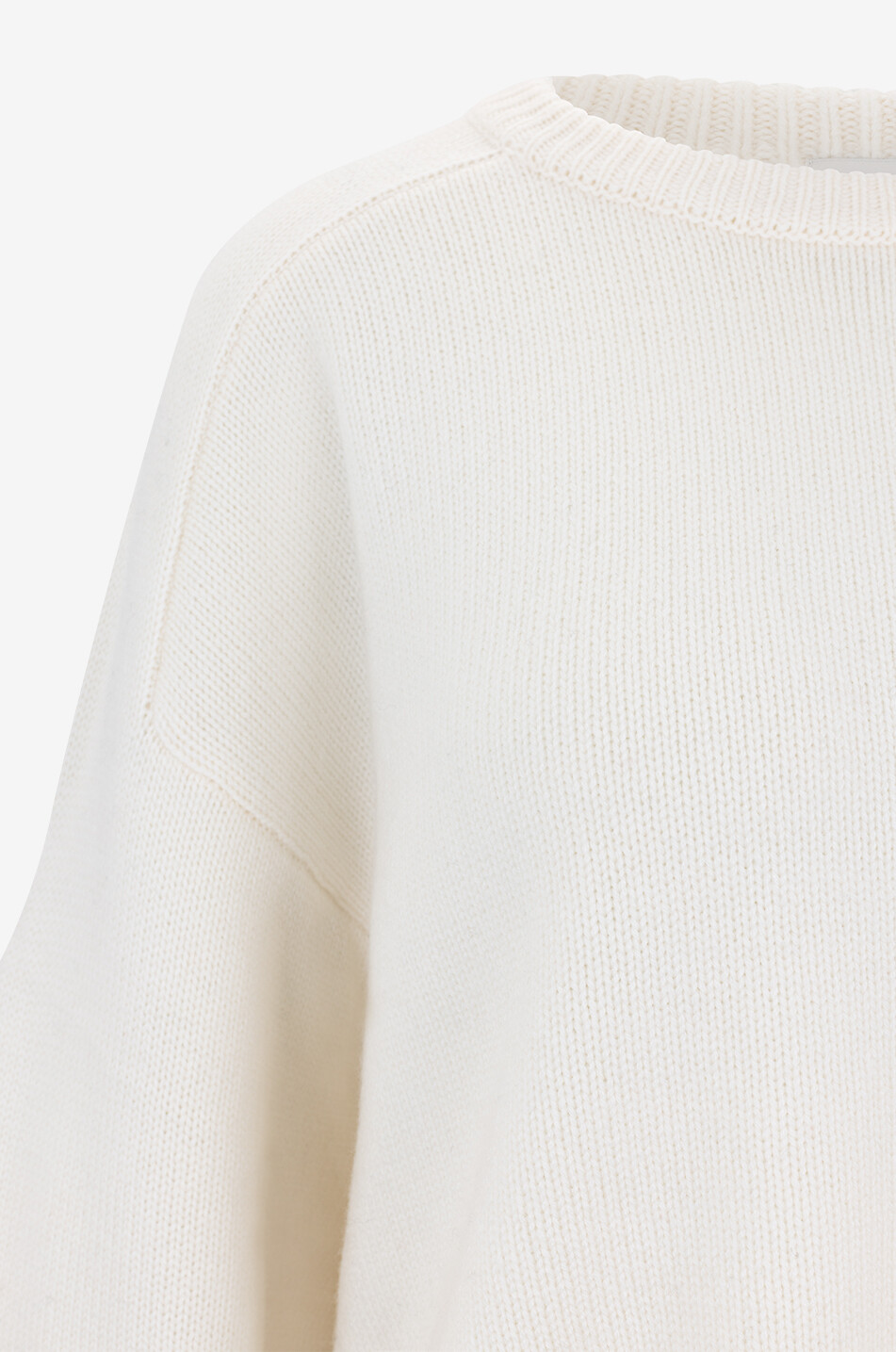 LOULOU STUDIO Bruzzi wool and cashmere round neck jumper Women EGGSHELL 3