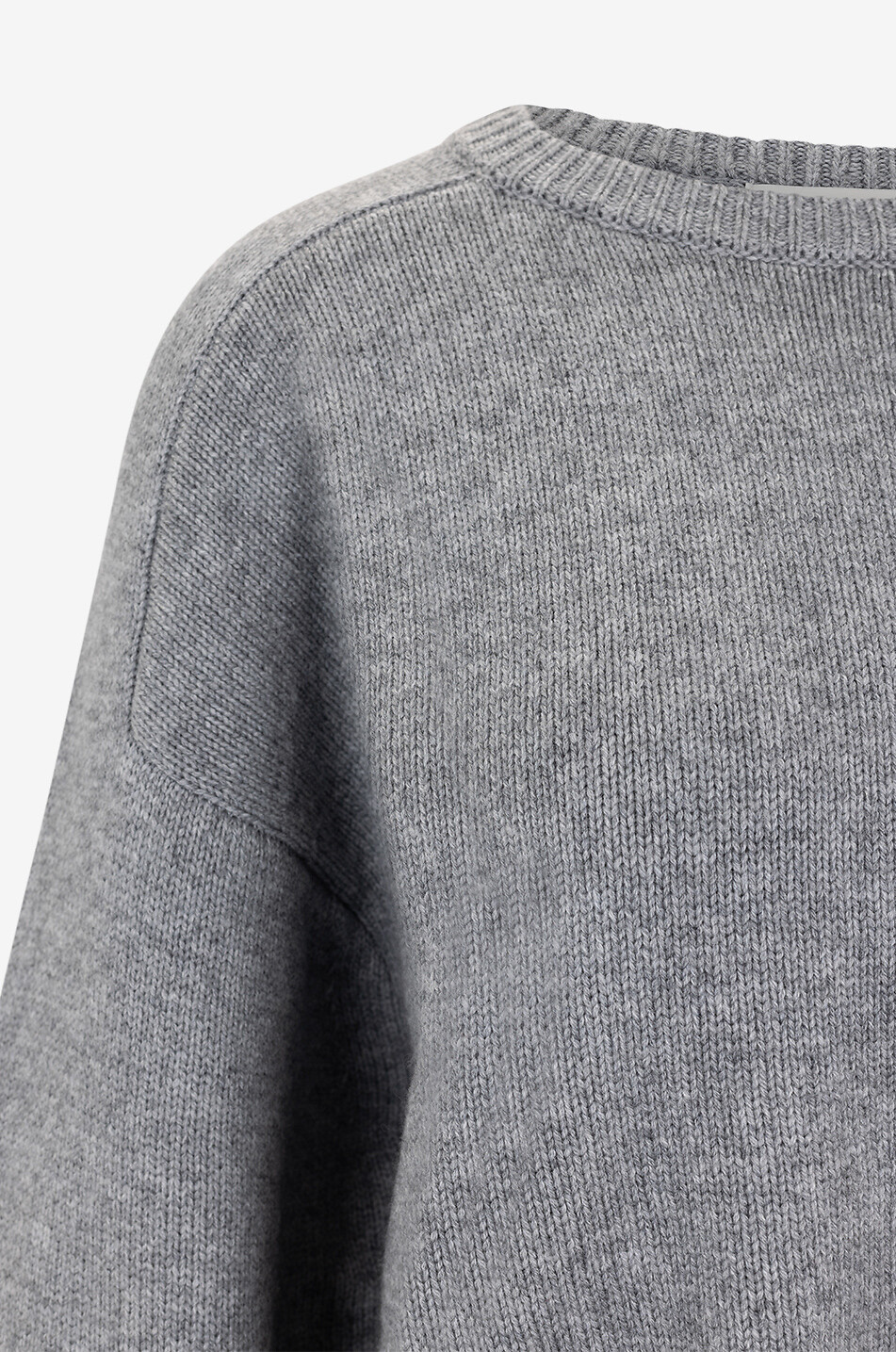 LOULOU STUDIO Bruzzi wool and cashmere round neck jumper Women GREY 3