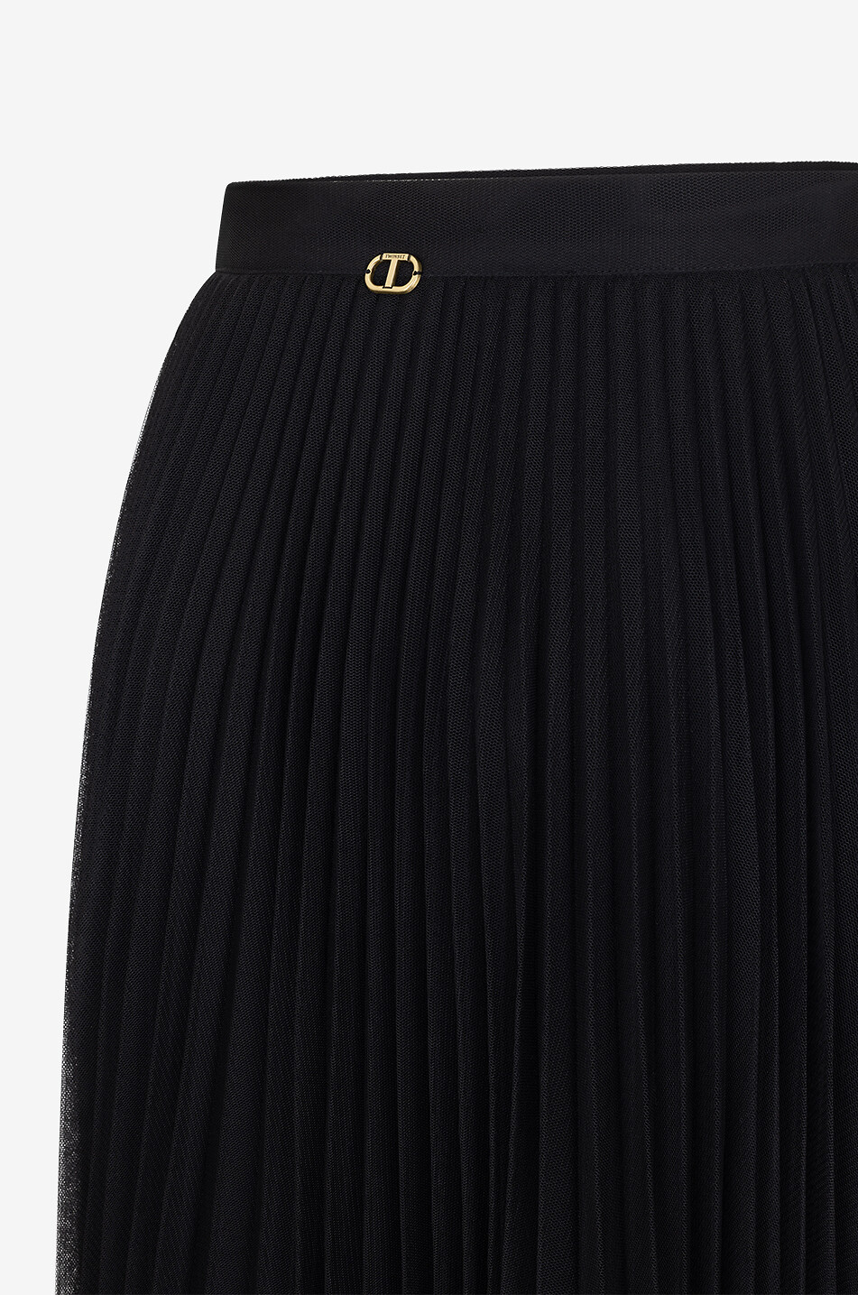 Jupe midi plissée en tulle
