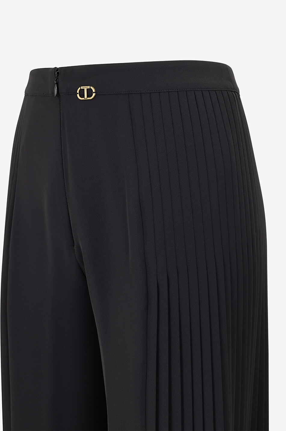 TWINSET Pantalon large plissé Femme NOIR 3