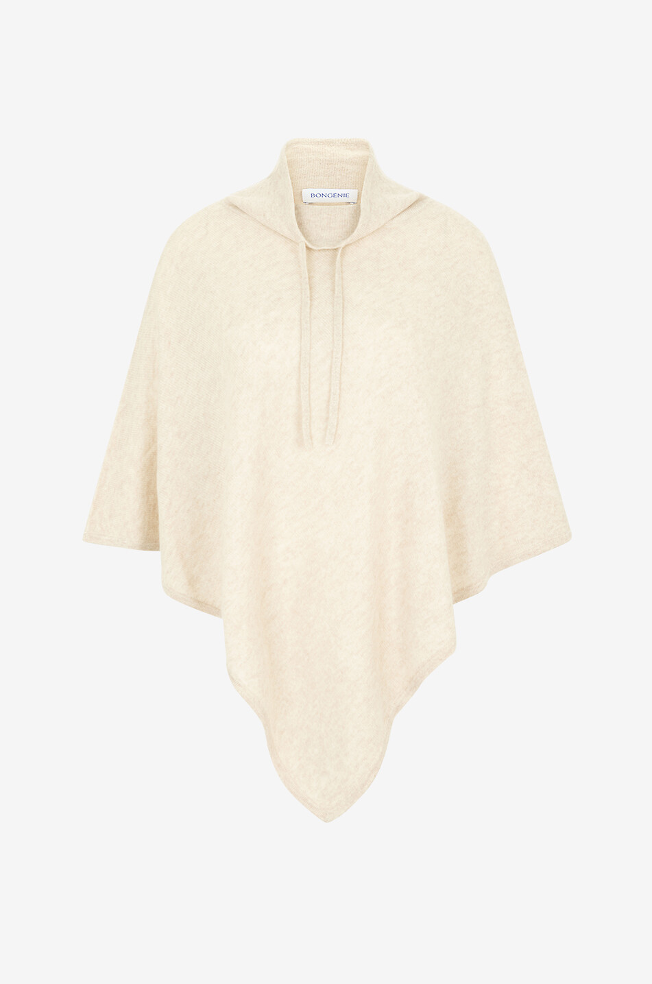 BONGENIE Poncho en maille de cachemire à col montant Femme MARRON 1