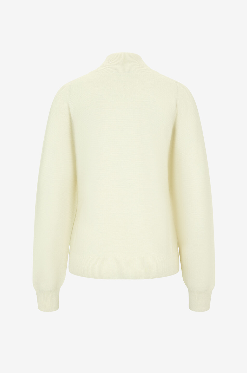 BONGÉNIE Pull ample point mousse en cachemire à col entonnoir Femme BLANC CASSE 2