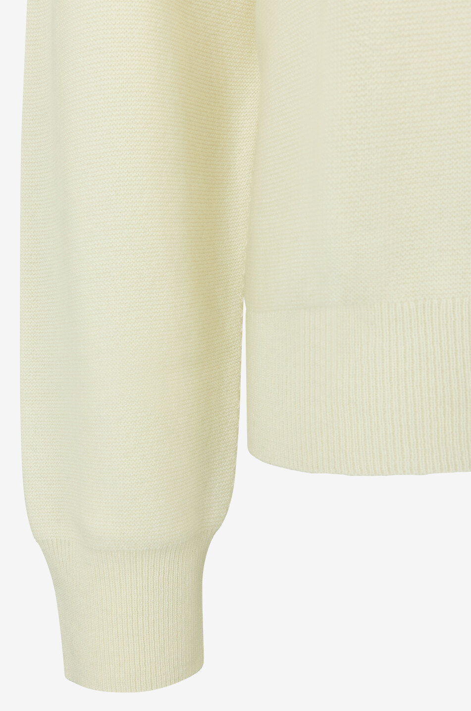 BONGÉNIE Pull ample point mousse en cachemire à col entonnoir Femme BLANC CASSE 3