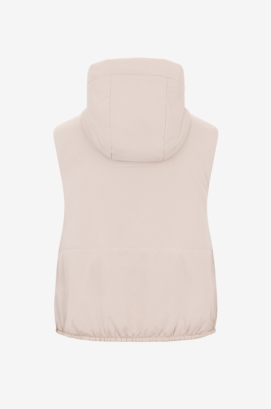 Gilet en maille à sequins et tissu technique à capuche