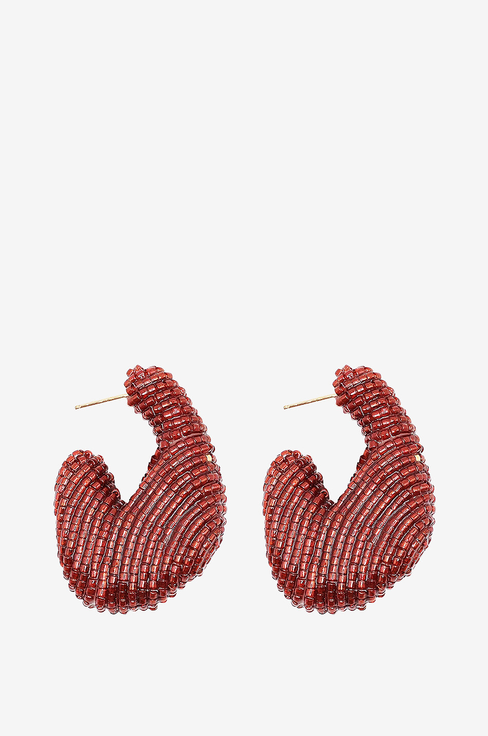 SUSANA VEGA Boucles d'oreilles en perles de verre Aria Hoops Femme ROSE FONCÉ 1