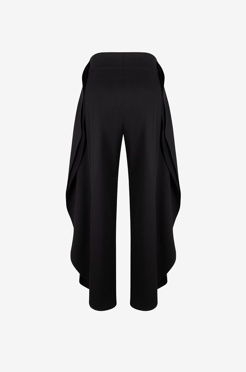 ALAÏA Grain de poudre wool round trousers Women BLACK 2