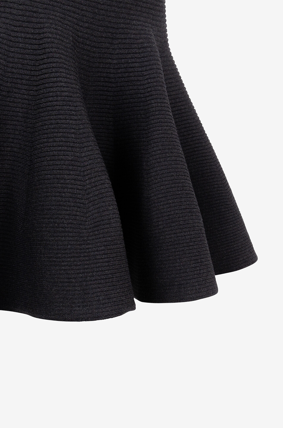 ALAÏA Sleeveless skater rib knit mini dress Women BLACK 3