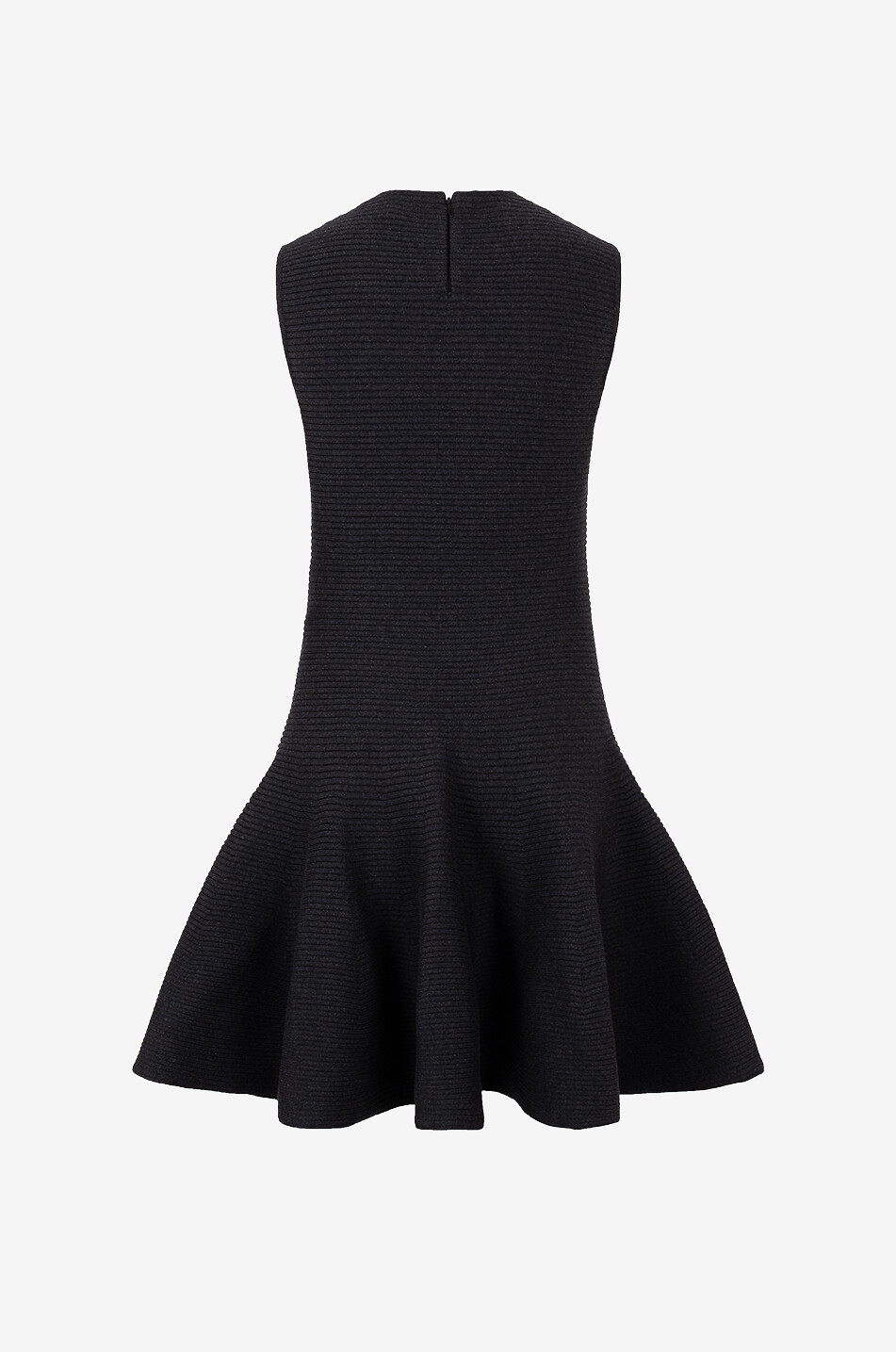 ALAÏA Sleeveless skater rib knit mini dress Women BLACK 2